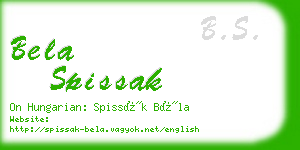 bela spissak business card